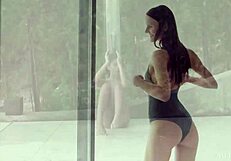 Cute teen Mira V fingers herself in erotic solo masturbation