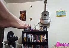 Teen blonde girl is seen stripped and moaning on a big dick during the full moon