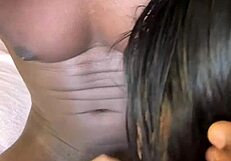 Horny Latina Pornstar Deepthroats Big Black Cock in Homemade Video, Ending with Facial on Stepbrother.