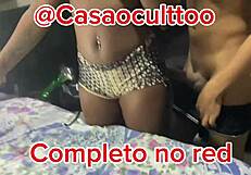 husband films and cleans up the cuckold action