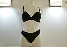 French Lingerie Model Teases in Sexy Bra