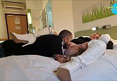 Nudity: Couple filmed while fondling in public place