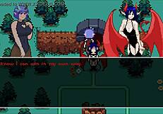 Doki Doki Tri-Line hentai game ep 2 with lesbian succubus sex