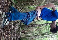 risky forest masturbation with big cock outdoors