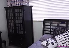 Fit blonde suspended step sis in anal scene