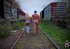 Muscular Cop Bangs Stunning Blonde Trans Schoolgirl Barbie Anderson!