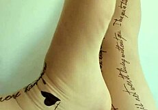 Chinese Beauty Teases in Stockings with Foot Fetish