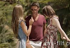 Stunning Outdoor Threesome With Wild Fucking In Nature's Beautiful Setting Today