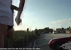 Pretty florida teen enjoys posing outdoors at the beach