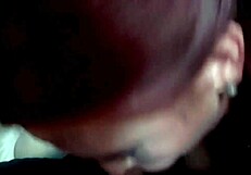 Queen bee swallows interracial cock in deepthroat