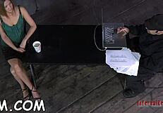 Shocking Prod on Bound Chick’s Tits and Hairless Pussy Stirs Deep Feelings