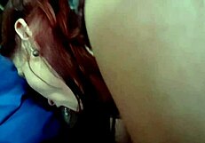 Queen bee swallows interracial cock in deepthroat