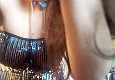 Ginger Paris Seductively Plays with Confetti Balloon Fetish