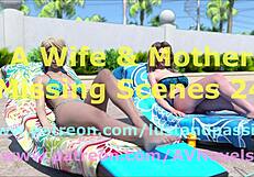 wife and stepmother play erotic game together!