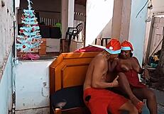 hou hou hou mamãe nana diaba recebeu grande presente en sua xota pequena no dia da purificação natal