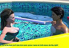 wife and stepmother play erotic game together!