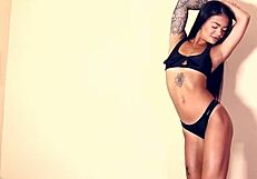 Asian Petite Gives Horny Handjob With Tattoos!