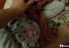 Doggystyle gets amateur stepsister fucked in bed