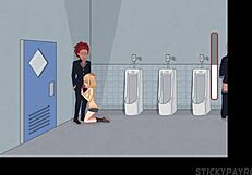 New transfer student in hentai game cheats on boyfriend, then with teacher.