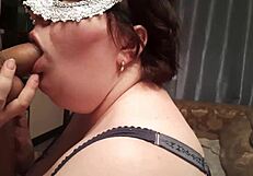 hot bbw blowjob with cum in mouth!