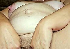 Milf's Pregnant Pussy Squirts Hard In Close-Up.