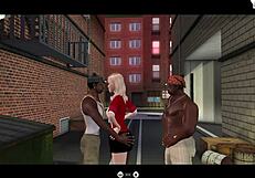 Weed shortage sparks wild 3D interracial cartoon action