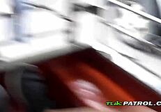 asian teen 18+ enjoys big white cock in her mouth