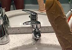 Long dildo dominates with intense pleasure