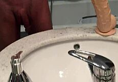 Long dildo dominates with intense pleasure