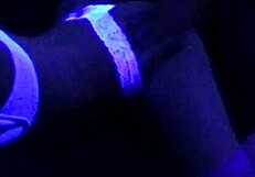 Scarlett Johnson in Blacklight Sex! She's a Teen 18+ Black Fetish Star!