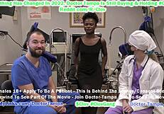 Clov Rina Arem undergoes gyno exam with bondage at Doctor Tampa's clinic