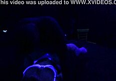 Scarlett Johnson in Blacklight Sex! She's a Teen 18+ Black Fetish Star!