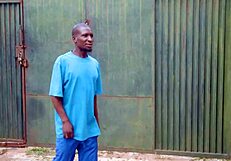 Naija woman interacts with her gateman