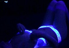 Scarlett Johnson in Blacklight Sex! She's a Teen 18+ Black Fetish Star!