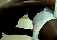 Watch this ebony bbw get chocolate backshots! Her big ass bounces wildly