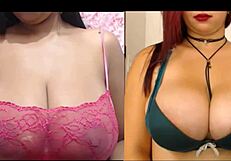 Ass big titted maids go head to head for your affection through webcam