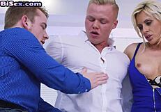 Hey babe, suck me while I ride this dick in our hot threeway