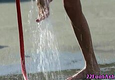 does this petite babe give an amazing footjob?