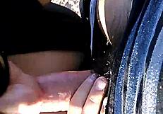Enjoy outdoor sex with an attractive ex flame whose main accessory is nice glasses