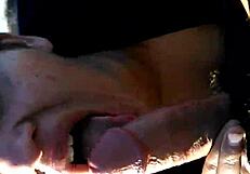 Enjoy outdoor sex with an attractive ex flame whose main accessory is nice glasses