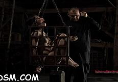 tattooed gal uses toy on crack