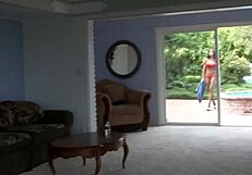 Is this busty brunette milf in bikini?