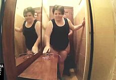 Intense Fucking Fat Amateur Between Walls With Big Ass Cumshot