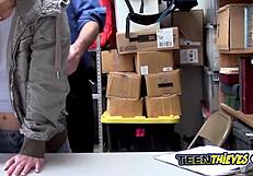 Kate's Holes Wrecked by Officer's Massive Cock at Work