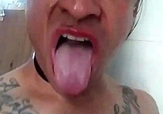 shemale slut natalie sin performs solo show