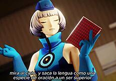 Deleted Persona 3 Reload scene with Japanese cartoon masturbation