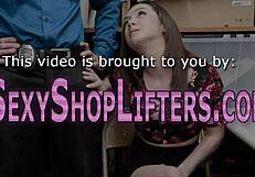 Blonde mall cop with big tits gets caught in action