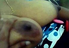 Beautiful Sri Lankan girl showcases her big tits and boobs in close-up detailed view