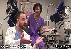 Patient Jackie Banes gets intense Hitachi Wand orgasms during hospital exam