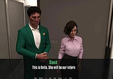 anita's internship at the office in anime style